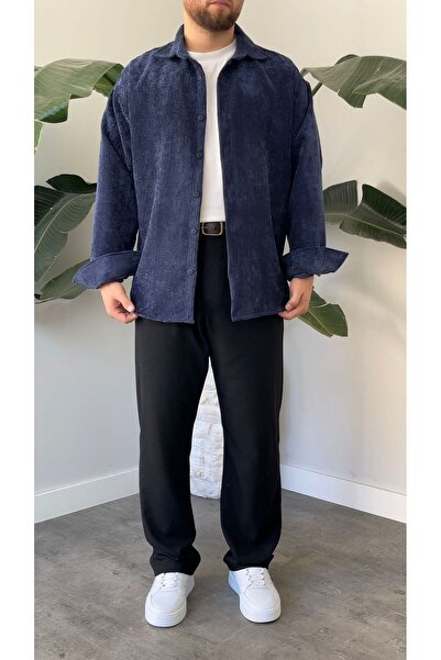 Quik-max Kadife Erkek Oversize Gömlek