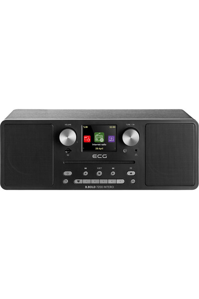 ECG Internet radio B.BOLD 7200 Intero Black, FM + DAB, stereo 2 × 10 W, CD, MP3, Bluetooth, USB
