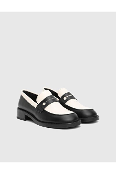 İLVİ Doroti Genuine Leather Black Women's Loafer Shoes