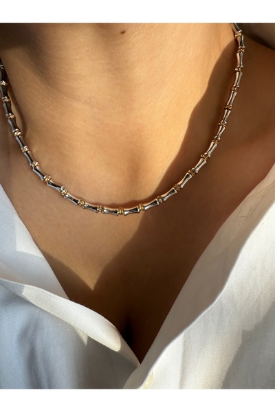 LUSORA ACCESORY Lusora Accessory Serenay Model Silver Color Necklace Chain – Leyla Avukat Design Necklace
