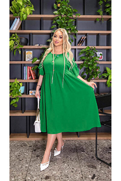 AD Fashion Rochie casual vaporoasa verde#52482 - 44 EU