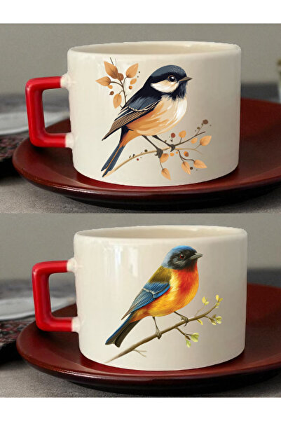 lili hediyelik طقم فناجين قهوة مكون من قطعتين مطبوع عليه Sweet Bird - منتجات ...