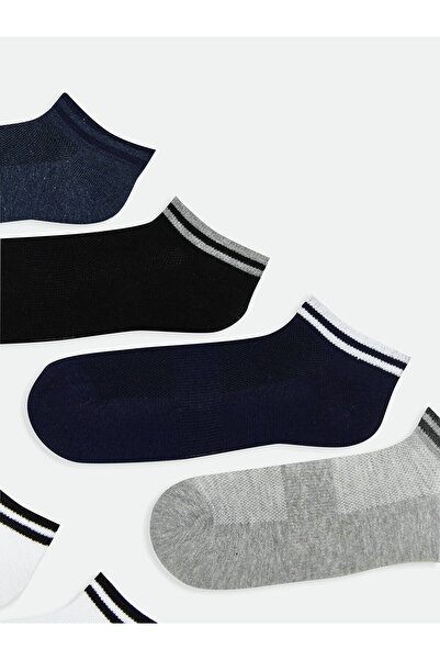 LC Waikiki New Season Striped Men's Booties Socks 7 Pack