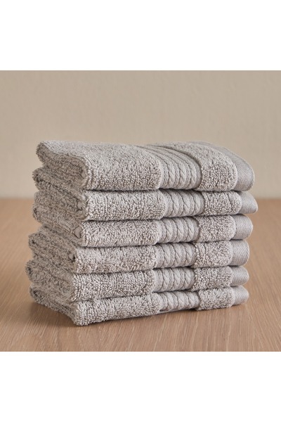 Generic Zoey 6-Piece 500 GSM Advance Cotton Fingertip Towel Set - 33x33 cm