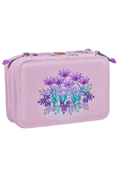 LEGO Flowers unequipped pencil case with 3 compartments, children 6+ years