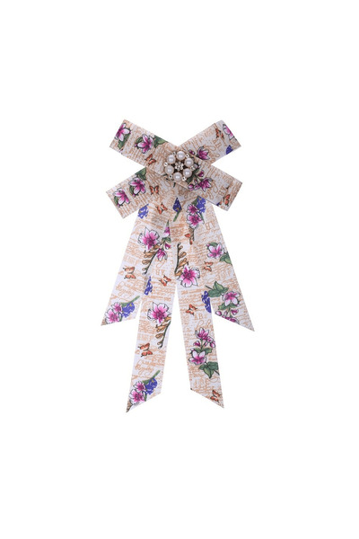 Pursehuit Broșă Jabou, bej, cu flori și pietre, Samirah C5