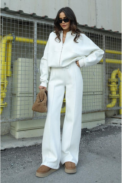 My Blog White Tracksuit Set - 8001