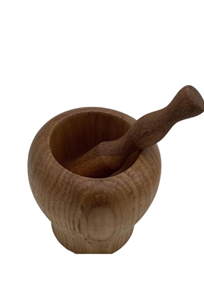 Home Bamboo Mortar 10x10 cm – Durable SC-B002 Kitchen Grinder for Herbs & Spices