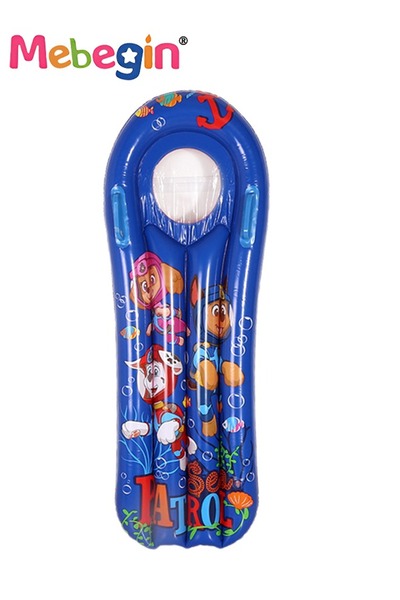 MEBEGIN 60*114cm Inflatable Pool Float, Swimming Pool Floating with Cartoon Pattern, Water Floating Raft, Cr