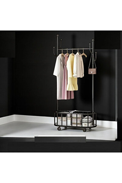 ORIAN Clothes Rack with Lower Storage Shelf, Portable Organizer 80cm