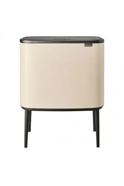 Brabantia Bo Touch 1005547 waste bin, 11+23 l, Smooth and silent opening, Large opening, Beige