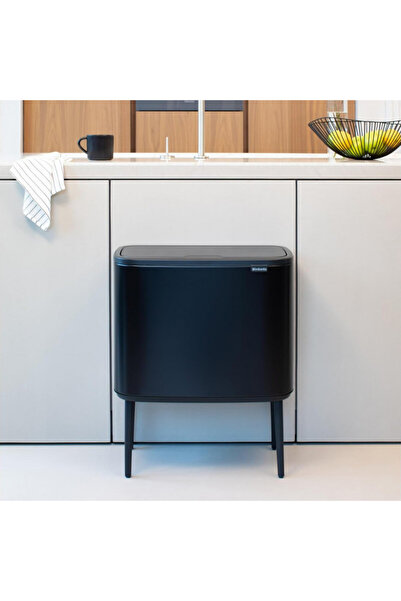 Brabantia Bo Touch 651106 waste bin, 36 l, Smooth and silent opening, Large opening, Black
