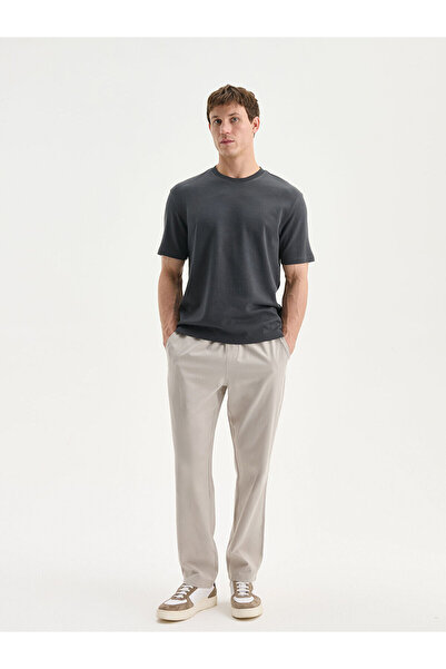 LC Waikiki Anthracite Crew Neck Men's T-Shirt