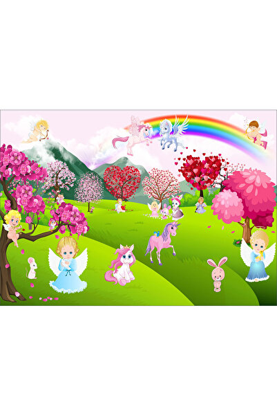 VIODESIGN Fototapet Copii, Gradina Roz, autoadeziv, multicolor,80x120 cm