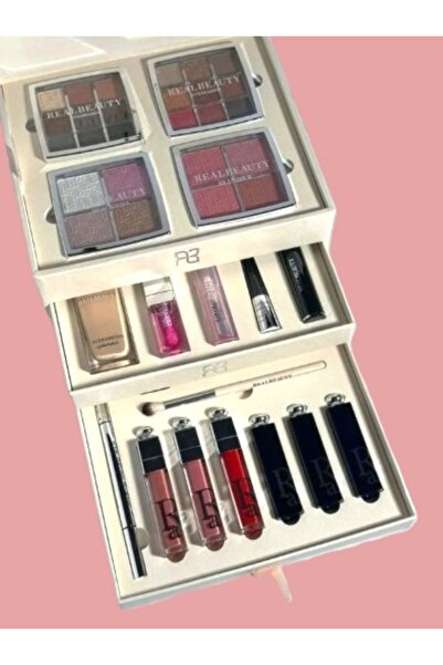 real beaut مجموعة مكياج فاخرة مكونة من 20 علبة لإطلالة مذهلة وكاملة