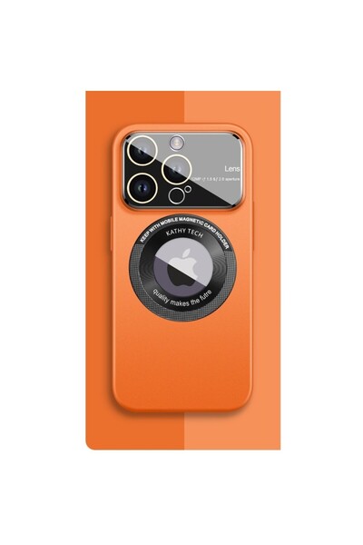 Flippy Θήκη Kathy Tech MagSafe Flippy για Apple iPhone 14, Διπλός Κύκλος, Πορτοκαλί