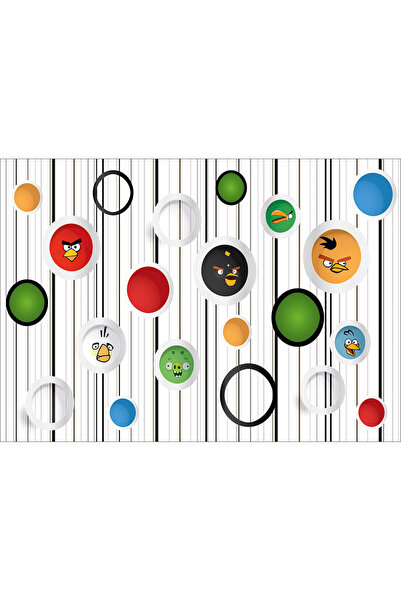 VIODESIGN Fototapet Copii, Angry Birds, autoadeziv, multicolor,80x120 cm