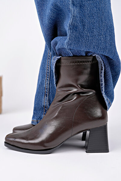 Diardi Kadın Koyu Kahverengi Orta Topuklu Bot