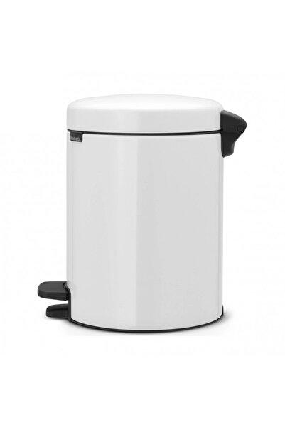Brabantia NewIcon Pedal Bin 649004, 5 l, Soft Close, Anti-Slip Base, White