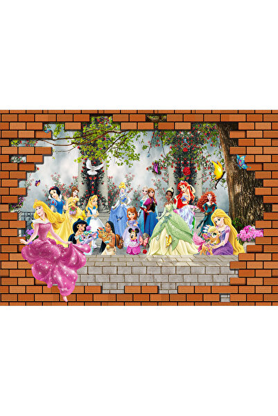 VIODESIGN Fototapet Copii, Gradina cu Printese, autoadeziv, multicolor,80x120 cm