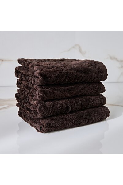 Generic Roberto Cavalli Home 4-Piece Okapi Cotton Fingertip Towel Set - 33x33 cm