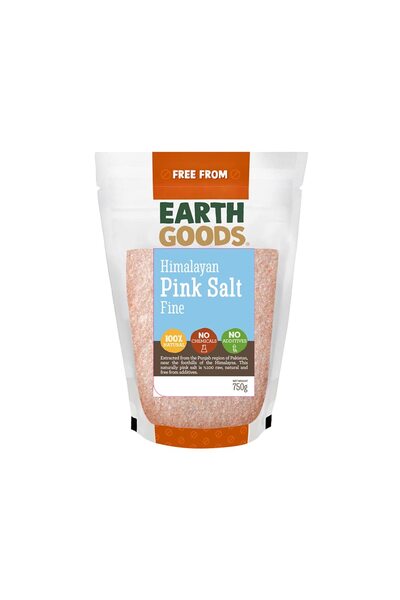 Earth Goods Organic ملح الهيمالايا الوردي العضوي 12 × 750 جم