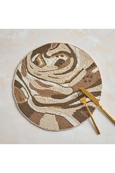 Generic Doree Beaded Placemat - 38x38 cm