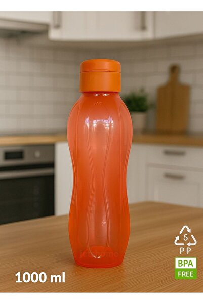 Jet's Home Set of 2 Pp-5 Water Bottles – 1000 ml Leak-Proof Flask, Bpa Free, Blue-Orange for Home-Work-Sports