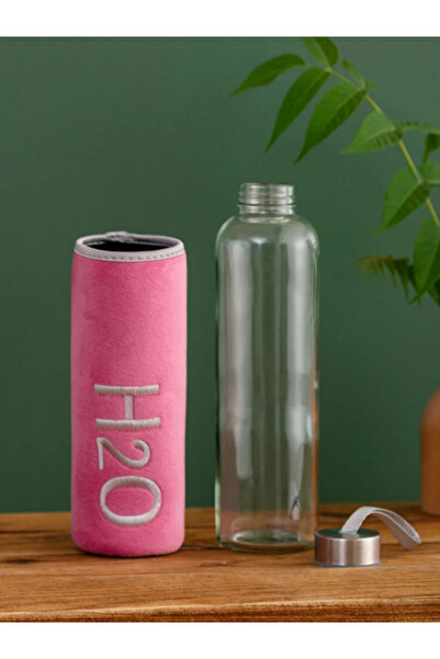 Dörtel Tedarik H2O Velvet Covered Glass Flask 600 ml - Color Options Available