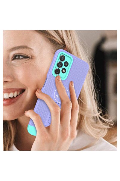 Apple Armor Design Case with Stand for iPhone 7/8/SE2 - Purple/Blue, Magnetic Car Mount, Wireless Ch