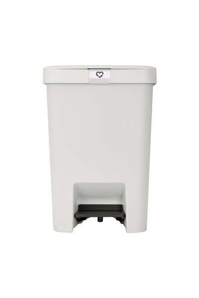 Brabantia StepUp Pedal Bin 1008483, 25 l, -friendly materials, Large opening, Light grey