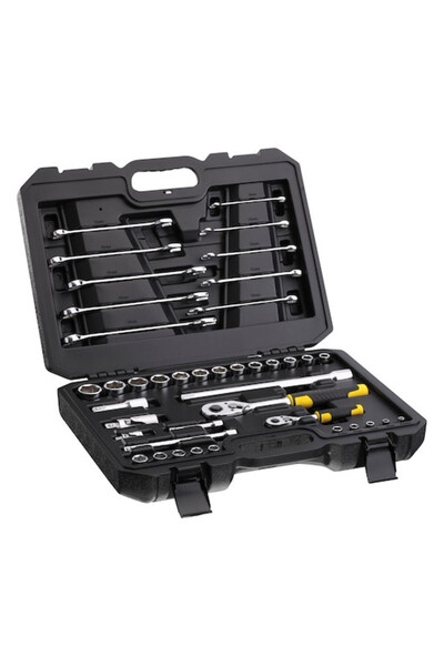 Stanley 72-tooth ratchet set, socket wrenches and combination wrenches, with accessories, 41 pcs.