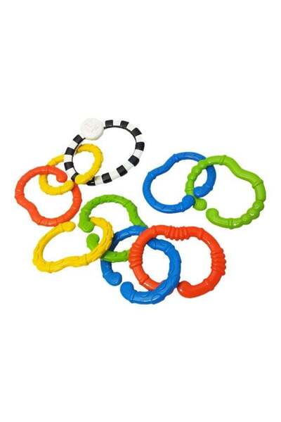 Infantino 9-Piece Link EMS Teether Set, 0+ M - Multicolour