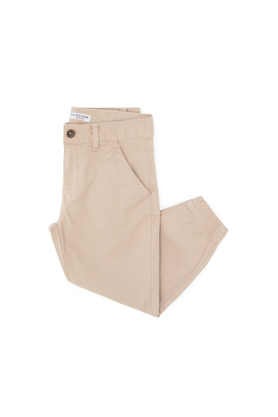 U.S. Polo Assn. Boy's Dark Beige Canvas Trousers 50317270-Vr088