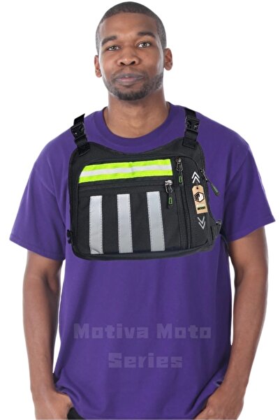 Bosile حقيبة صدر للدراجات النارية والدراجات الهوائية والسكوتر مع عاكسات أمامي...