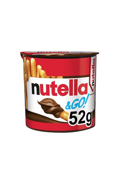 Nutella & GO Chocolate Hazelnut Spread with Breadsticks 52 g Snack Pack for School and Travel