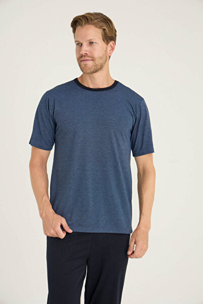 KLY Men's O-Collar Pajama Set Comfortable Sleep Modern Design