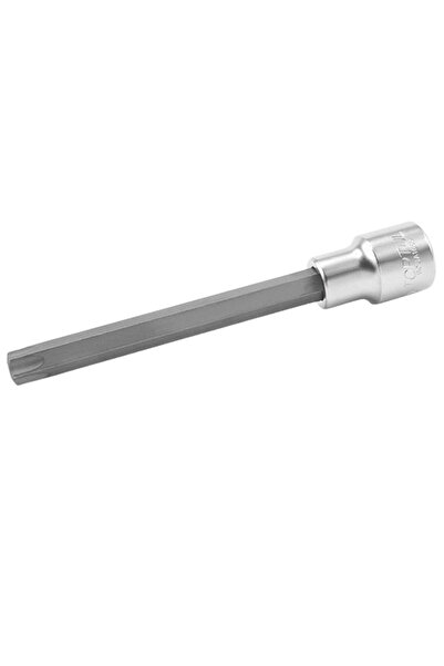 TOPTUL BCUA1655 long bit with tubular socket, star profile, 1/2 inch square drive, T-key opening