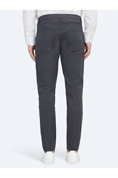 Kip Antrasit Dokuma Regular Fit Casual Pamuk Karışımlı Pantolon