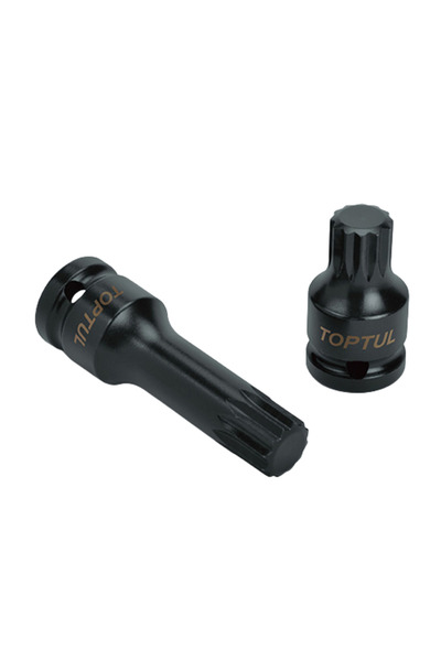 TOPTUL Impact wrench impact bit KADB1616S, 1/2 inch square drive, star profile, wrench opening