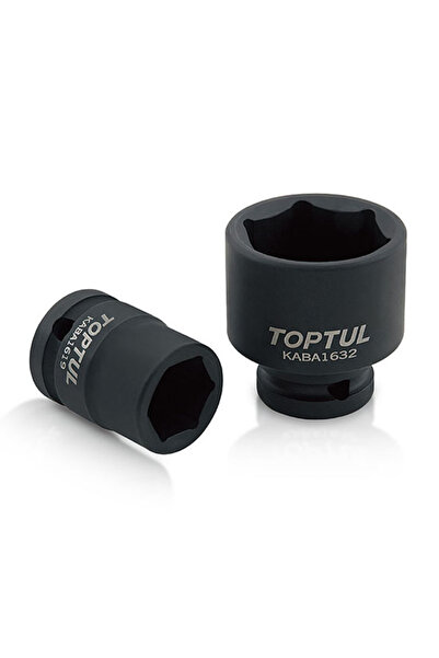 TOPTUL KABA1621 impact socket wrench, 1/2 inch square drive, hexagonal profile, opening c