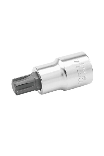 TOPTUL TUBULAR SOCKET bit BCQA1610, torx profile, 1/2 inch square drive, M10 wrench size, lun