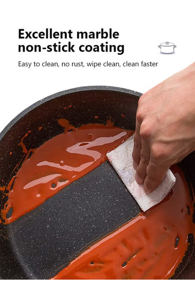 hk 12-Piece Non-Stick Cookware Set, PFOA-Free, Glass Lids, 20-32cm Stockpot & 28cm Deep Fry Pan (Black)