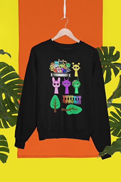 MAGORS SWEATSHIRT PENTRU COPII STIL-X SPRUNKI IMPRIMAT CU Gâtul Înalt