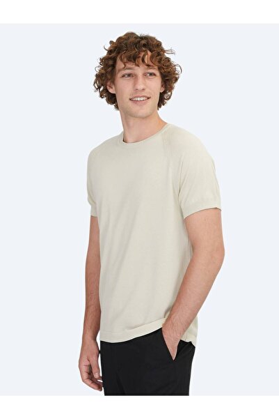 Kip Πλεκτό ζακάρ με λαιμόκοψη εκρού