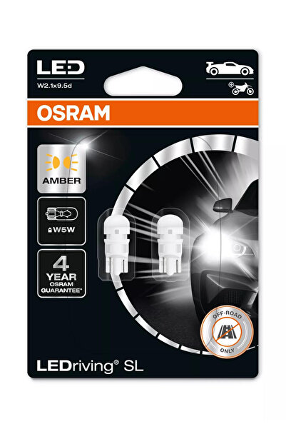 Osram Bec LEDriving SL W5W Galben | 12V - W2.1x9.5d - Set 2 bucăți (Off-Road)