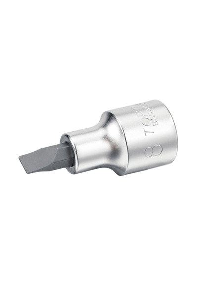 TOPTUL Straight profile bit BCCA0803, tubular socket 0.5x3 mm, 1/4 inch drive, length 37 mm, chrome
