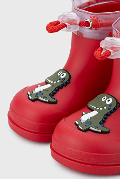IGOR Unisex Children's Mendi Dino Drawstring Rain Boots - Red