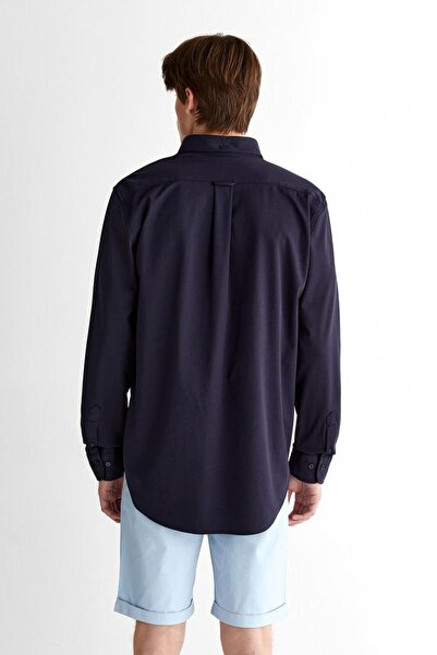 Gant Men's Regular Fit Button-Down Collar Shirt - Navy Blue