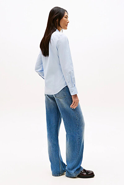 Tommy Hilfiger Kadın Regular Fit Poplin Gömlek - Açık Mavi